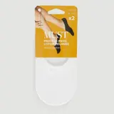 Monoprix Femme Lot De 2 Protège-Pieds Blancs Spécial Baskets Taille 39/41