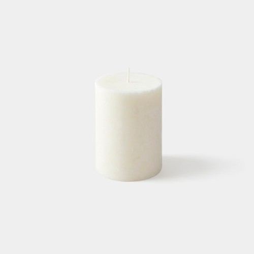 Monoprix Maison Bougie Non Parfumée, Cire Végétale, 7X9Cm, Ivoire