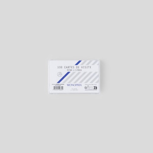 Monoprix Maison 100 Cartes Bristol 8,2x12,8cm