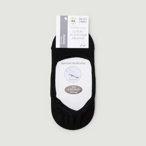 Monoprix Femme Protège-Pieds X2 Spécial Ballerine Noirs TU