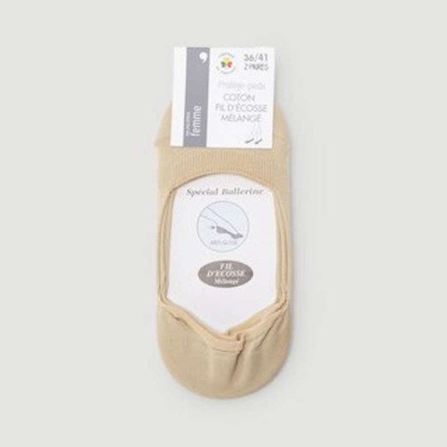 Monoprix Femme Protège-Pieds X2 Spécial Ballerine Beiges TU