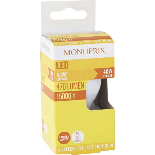 Monoprix Led Classique 40W E14