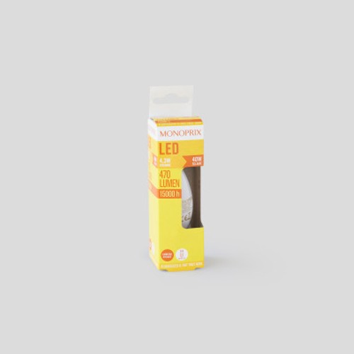 Monoprix Ampoule Led Flamme 40W E14 470 Lumen