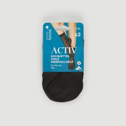 Monoprix Femme Socquettes Voile X2 Beiges TU
