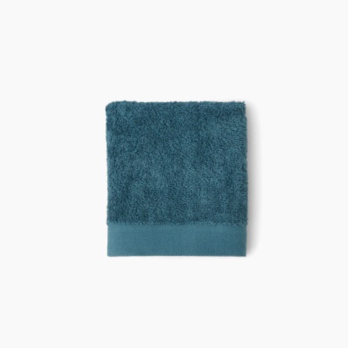 Monoprix Maison Serviette De Toilette, Couleur Tempête, Coton Bio