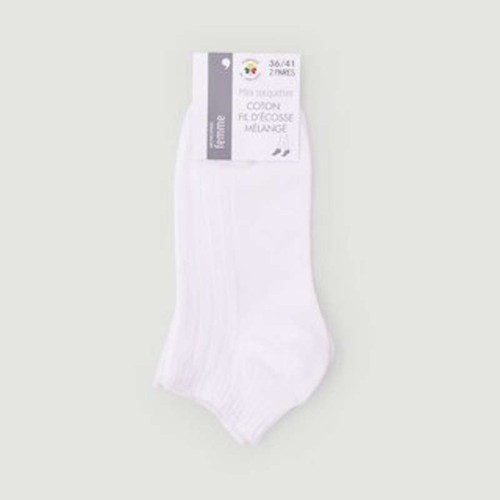 Monoprix Femme Socquette X2 Blanches TU