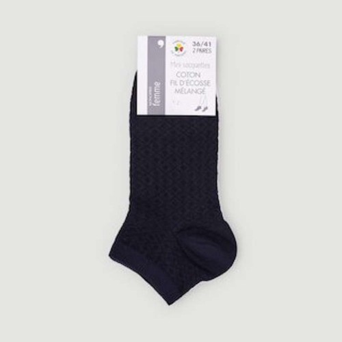 Monoprix Chaussettes Imprimées Losanges Noir X2