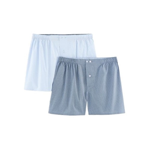 Monoprix Lot de 2 Caleçons Print Bleu Taille S