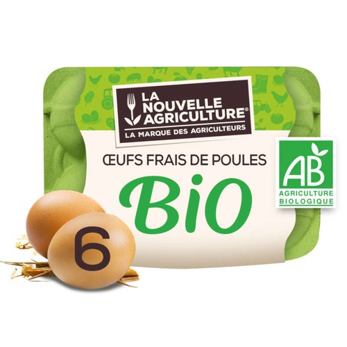 La Nouvelle Agriculture Œufs Frais De Poules Bio x6