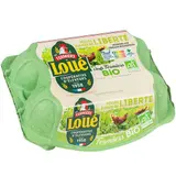 Les Fermiers de Loué Œufs Bio de poules Élevées En Liberté Boîte x6