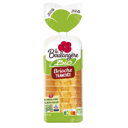 La Boulangère Brioche tranchée Bio 400g