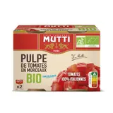 Mutti Parma Pulpe De Tomates En Morceaux 100% Bio 800g
