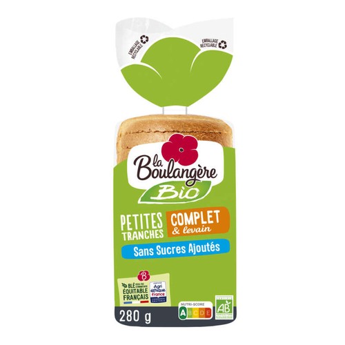 La Boulangère Pain de mie complet Bio 280g
