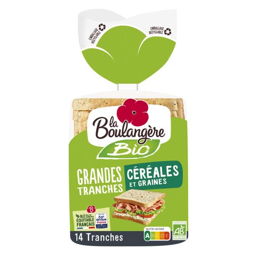 La Boulangère Pain de mie Bio aux céréales 500g