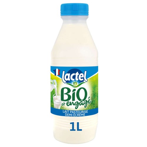 Lactel Lait Demi-Écrémé Bio 1L