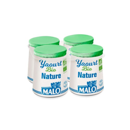 Malo Yaourt Nature Bio Pot 4x125g