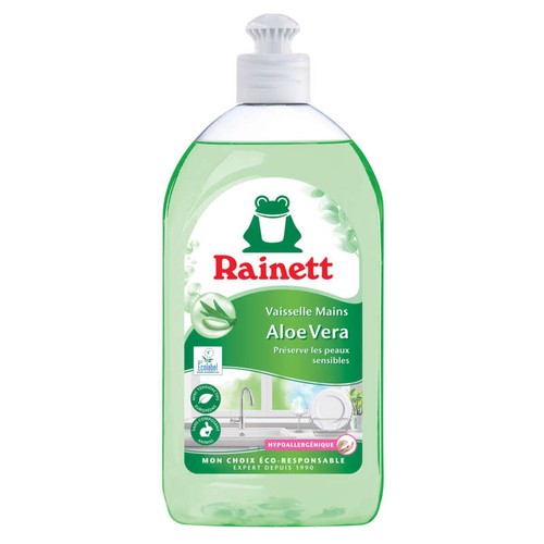 Rainett Liquide Vaisselle Peaux Sensibles Aloe Vera 500ml