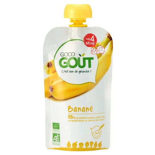 [Par Naturalia]  Good Goût Compote à Boire Dès 6 mois Goût Banane Bio 120g