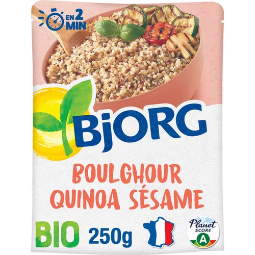 Bjorg Boulghour, Quinoa Et Sésame, Bio 250g