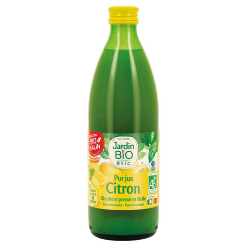 Jardin Bio Pur jus de citron, origine Sicile 50cl