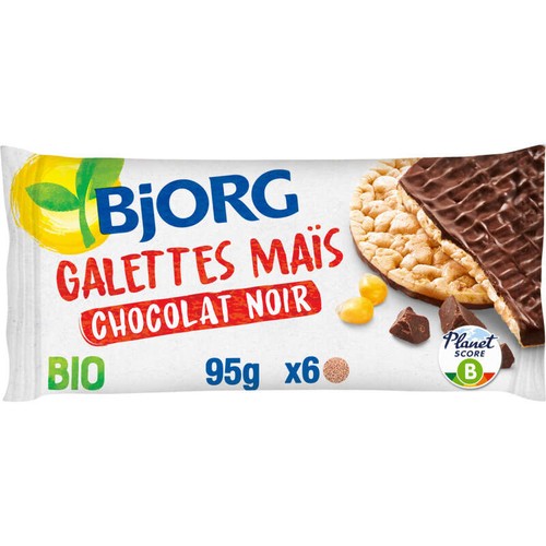 Bjorg Galettes Maïs Chocolat Noir, Bio 95g