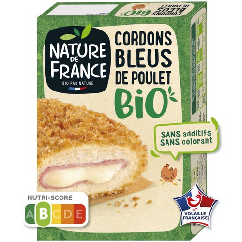 Nature de France Cordon Bleu de Poulet Bio 2x100g