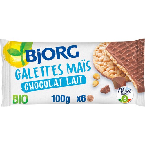 Bjorg Galettes De Maïs Au Chocolat Lait Bio 100g
