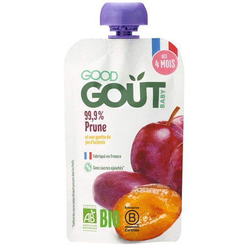 [Par Naturalia] Good Goût Gourde Prunes Dès 4 Mois Bio 120g
