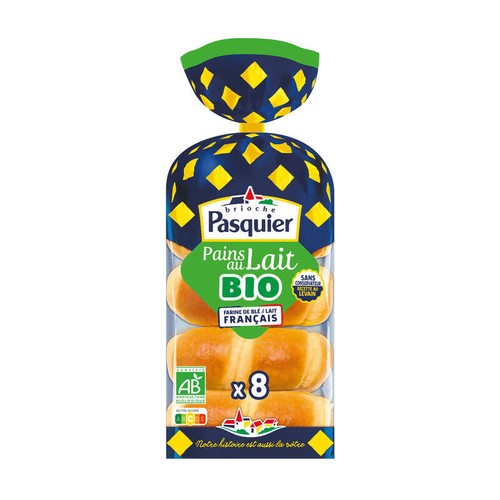 Brioche Pasquier - Pains au lait bio - x8 280g