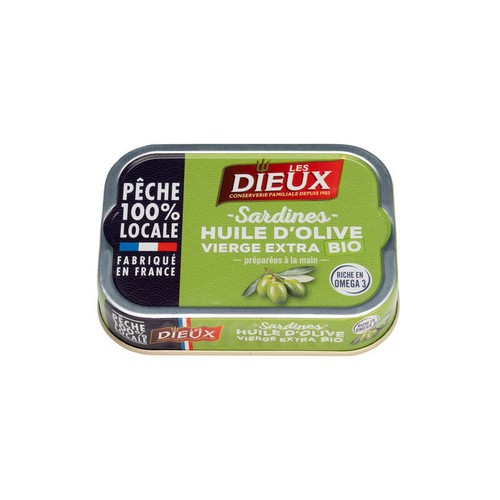 Le Trésor Des Dieux Sardines À L'Huile D'Olive Bio 80,5g