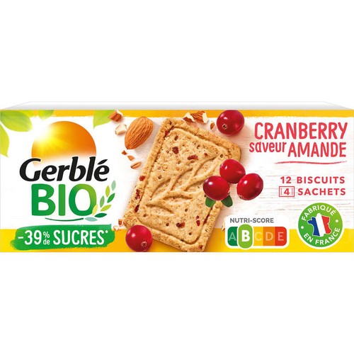 Gerblé Bio Biscuit amande cranberry  132g