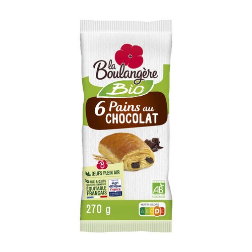 La Boulangère Pains au chocolat bio 270g