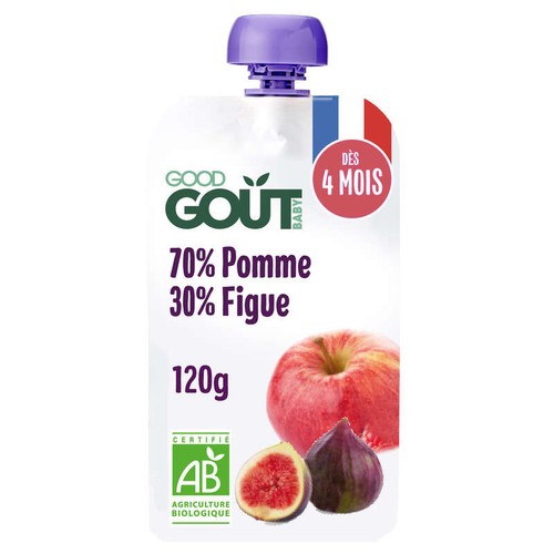 [Par Naturalia] Good Goût Gourde Pomme Figue Dès 4M 120g Bio