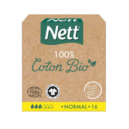 Nett Tampon Applicateur Compact Normal Bio x16