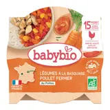 Babybio Légumes à La Basquaise, Poulet Fermier Du Poitou, Dès 15 Mois 260g