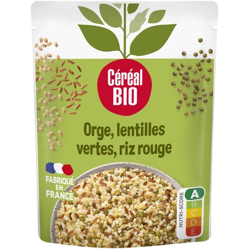 Céréal Bio Orge Riz rouge Lentilles  repas express 250g