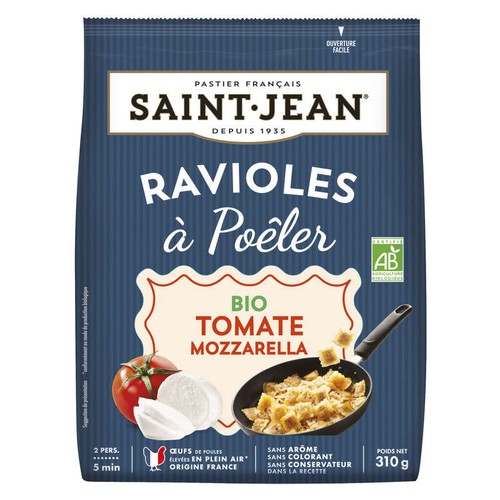 Saint Jean Ravioles à Poêler Tomate Mozzarella Bio 310g