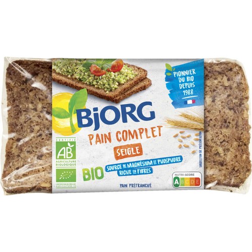 Bjorg Pain Complet De Seigle, Prétranché, Bio 500g