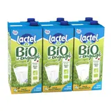 Lactel Bio Lait Demi-écrémé Brique 6x1L