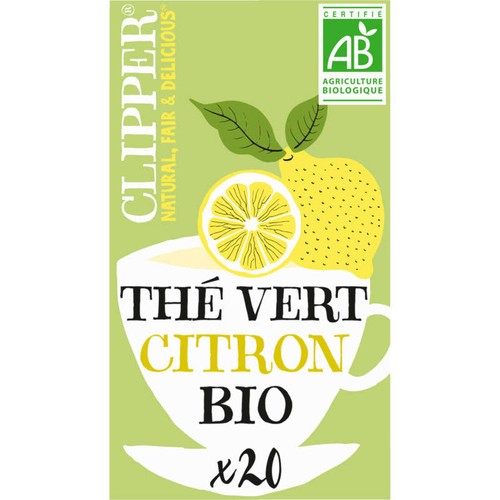 Clipper Fabulous Thé vert citron, Bio 35g