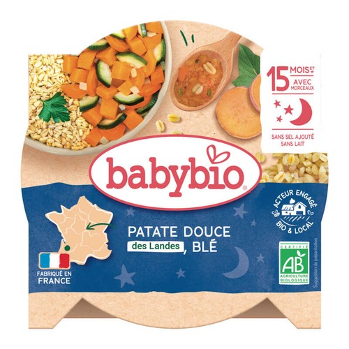 Babybio Marmite du Potager Patate Douce & Blé Dès 15 mois 260g
