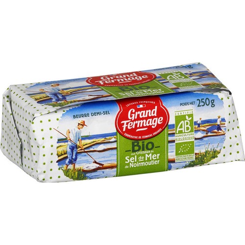 Grand Fermage Beurre moulé au sel de Noirmoutier Bio 250g
