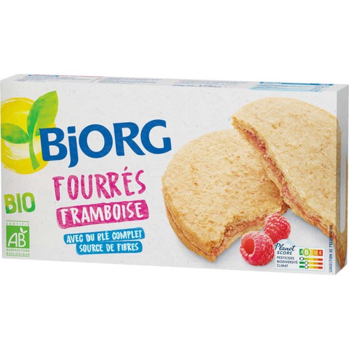 Bjorg Biscuits Fourrés Framboises Bio 175g