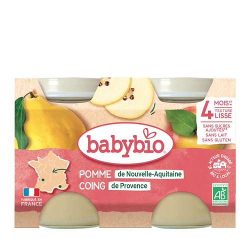 Babybio Purée de fruits 2x130g