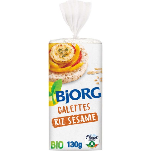 Bjorg Galettes De Riz Complet & Sésame Bio 130g