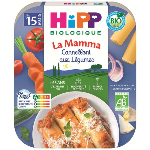 Hipp Biologique La Mamma Cannelloni aux Légumes 250g