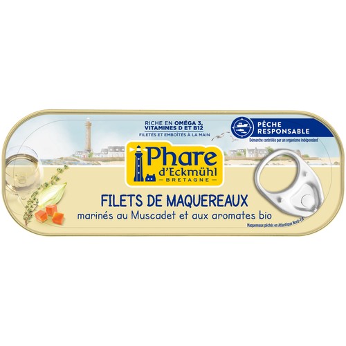 Phare d'Eckhmül Filet de Maquereaux Marinés au Muscadet & aromates Bio 151g