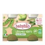 Babybio Petits Pots Légumes Verts 2x130g