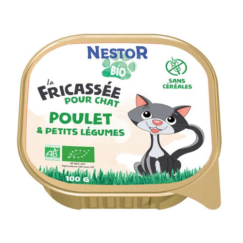 Nestor Bio Pâtée Volaille Pour Chat Bio 100g