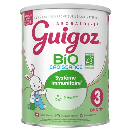 Guigoz Lait En Poudre 3ème Age Bio 800g